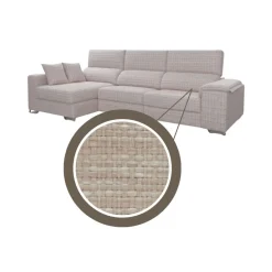 Sofá chaiselongue Sidney 3 plazas deslizante y reclinable tela Sorrento 285 cm