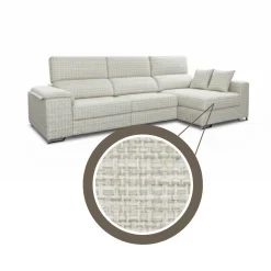 Sofá chaiselongue Sidney 3 plazas deslizante y reclinable tela Sorrento 285 cm