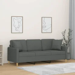 Sofá Costa 3 plazas con cojines 80x180x77 cm