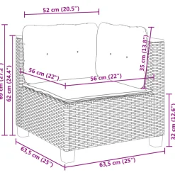 Sofá de exterior Dream modular 4 piezas con 5 cojines