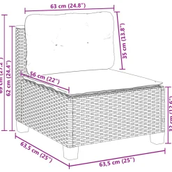 Sofá de exterior Dream modular 4 piezas con 5 cojines