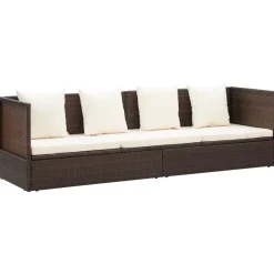 Sofá de exterior Selde tumbona reclinable 7 posiciones 58x200x60 cm