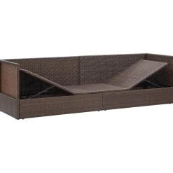 Sofá de exterior Selde tumbona reclinable 7 posiciones 58x200x60 cm
