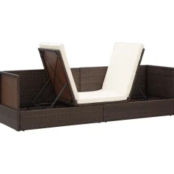 Sofá de exterior Selde tumbona reclinable 7 posiciones 58x200x60 cm
