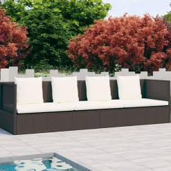 Sofá de exterior Selde tumbona reclinable 7 posiciones 58x200x60 cm