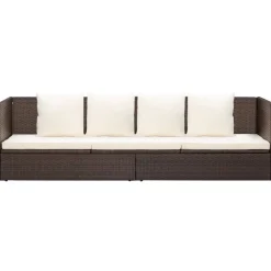 Sofá de exterior Selde tumbona reclinable 7 posiciones 58x200x60 cm