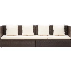 Sofá de exterior Selde tumbona reclinable 7 posiciones 58x200x60 cm