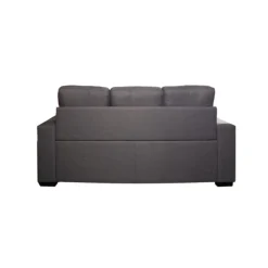 Sofá Egeo 3 plazas tapizado tela Malmo gris 96x188x82 cm