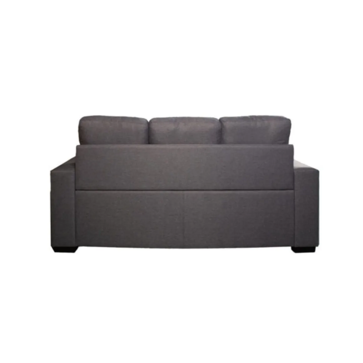 Sofá Egeo 3 plazas tapizado tela Malmo gris 96x188x82 cm