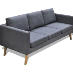 Sofá Forth 3 plazas tapizado de tela 73x168x70 cm