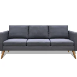Sofá Forth 3 plazas tapizado de tela 73x168x70 cm
