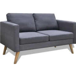 Sofá Linley 2 plazas tapizado tela 73x116x70 cm