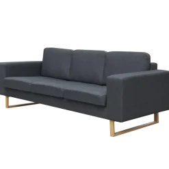 Sofá Pamela 3 plazas tela 76x200x82 cm