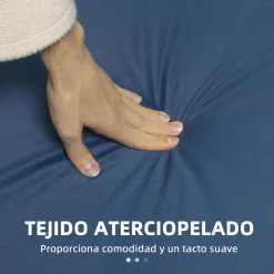 Sofá Tiramisú Homcom 3 plazas con cojines azul marino 76x194,5x76 cm