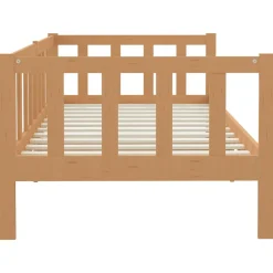 Sofá-cama de madera rústico 66x203x98 cm