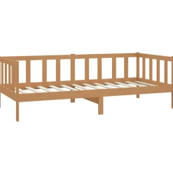 Sofá-cama de madera rústico 66x203x98 cm