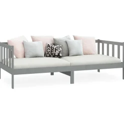 Sofá-cama de madera rústico 66x203x98 cm
