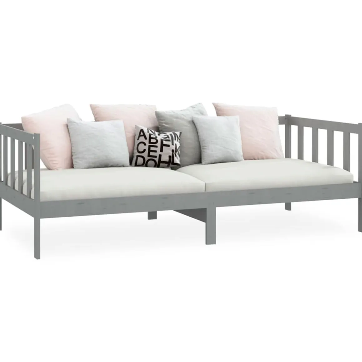 Sofá-cama de madera rústico 66x203x98 cm