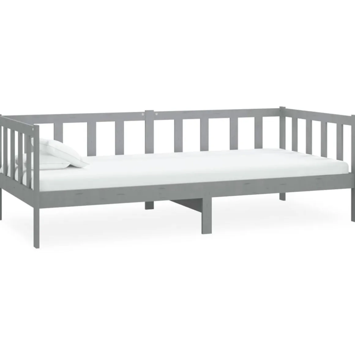 Sofá-cama de madera rústico 66x203x98 cm