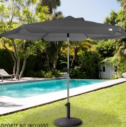 Sombrilla Aktive con ventilación + bolsa de transporte gris Ø230 cm