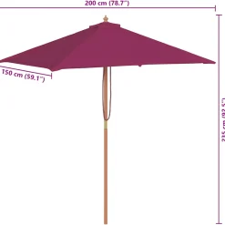Sombrilla Capri plegable 235x150x200 cm