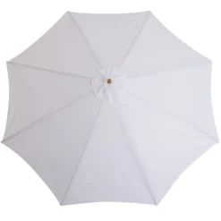 Sombrilla con estructura de madera blanco crema Ø300x250 cm