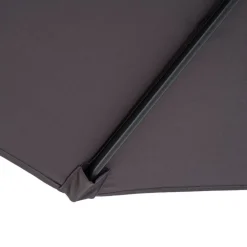 Sombrilla de jardín excéntrica Outsunny gris Ø295x245 cm