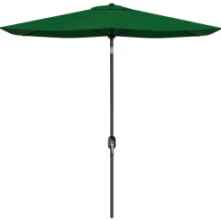 Sombrilla de jardín Gari Outsunny reclinable 6 varillas + manivela verde 248x205x290 cm