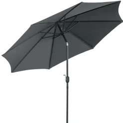 Sombrilla de jardín Outsunny con manivela inclinable y desmontable Ø295X250 cm