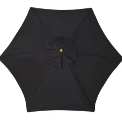 Sombrilla de jardín Outsunny apertura con cuerda negro Ø250x230 cm