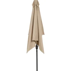 Sombrilla de media pantalla Outsunny con manivela beige 245x230x130 cm