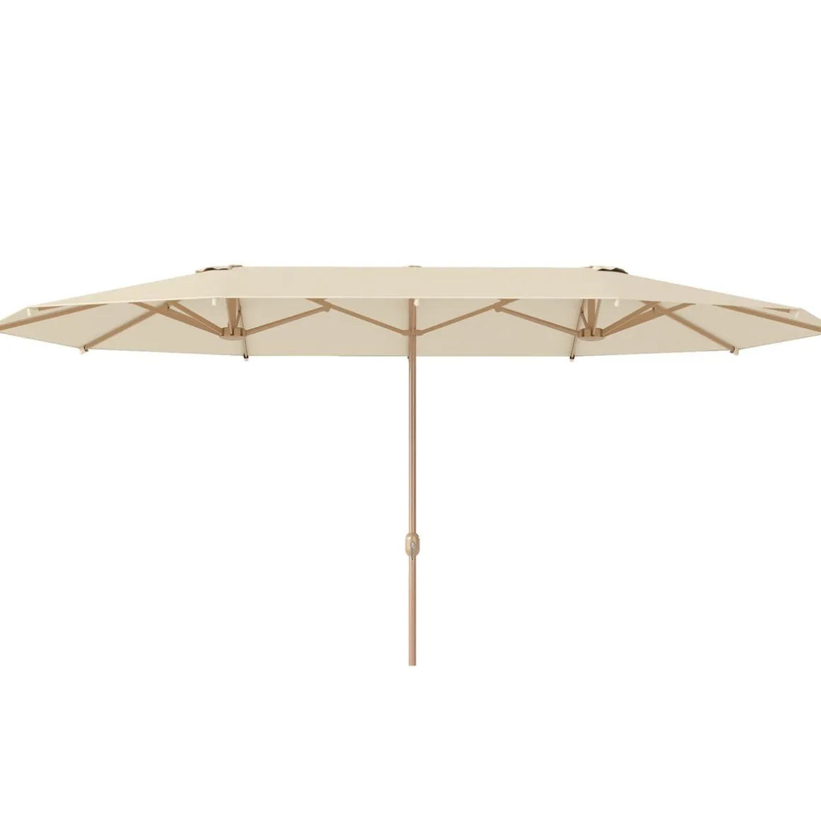 Sombrilla doble Outsunny con manivela 238x455x265 cm