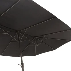 Sombrilla doble Outsunny negro 240x460x270 cm
