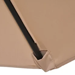 Sombrilla doble parasol Outsunny con manivela beige/negro 250x270x460 cm