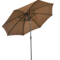 Sombrilla Florencia Outsunny manivela + techo inclinable Ø300x252 cm