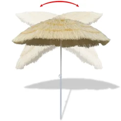 Sombrilla Hawái inclinable natural Ø160 cm