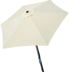 Sombrilla hexagonal Aktive Garden con poleas y protección UV50 crema Ø300 cm
