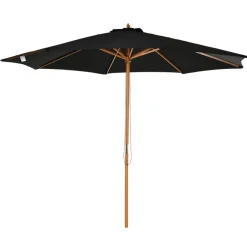 Sombrilla Outsunny con sistema de pestillo negro Ø300x250 cm