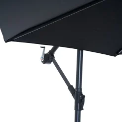 Sombrilla Outsunny poste excéntrico con manivela negro 3x2,5 m