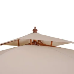 Sombrilla Outsunny rectangular bambú natural 297x300x300 cm