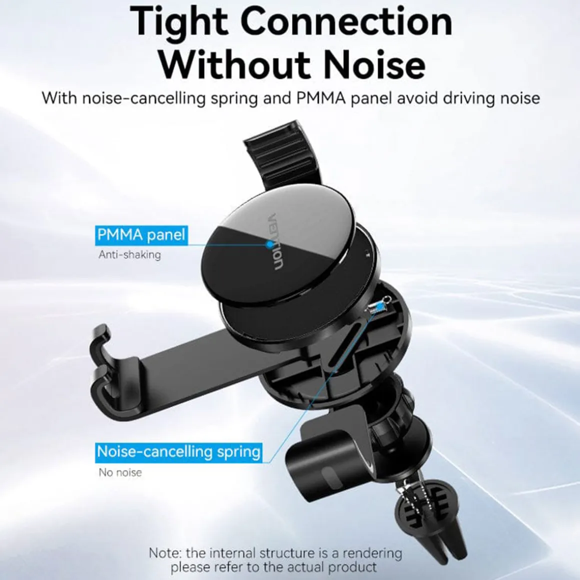 Soporte de Smartphone para coche Vention KCSB0 compatible hasta 7,2'' negro