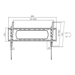 Soporte de TV Aisens Eco WT90T-241 75kg inclinable 43’’-90’’ negro