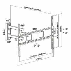Soporte de TV Aisens WT70TSLE-021 37''-70'' inclinable y giratorio negro