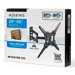 Soporte de TV Aisens WT55TSE-153 23''-55'' inclinable y pivotable negro