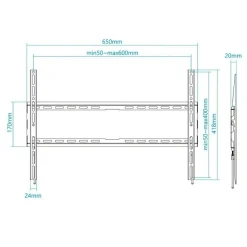 Soporte de TV fijo TooQ LP1080F-B 37’’-80’’ negro