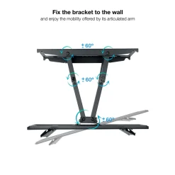 Soporte de TV TooQ LP7846TN-B 32’’-70’’ inclinable y pivotable negro