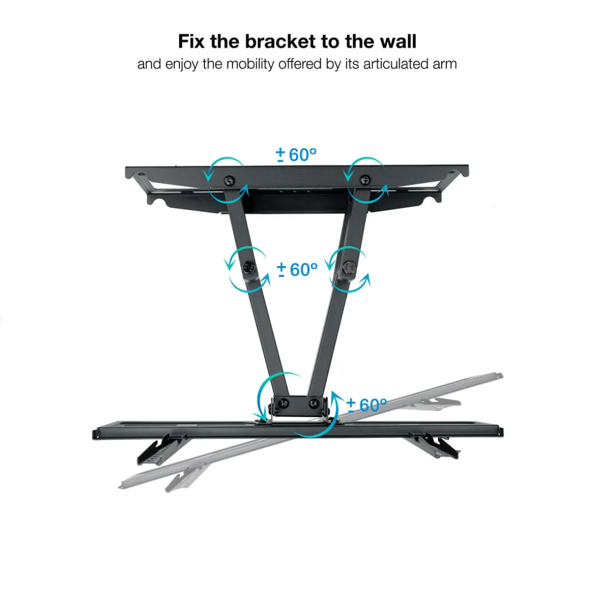 Soporte de TV TooQ LP7846TN-B 32’’-70’’ inclinable y pivotable negro