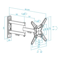 Soporte de TV TooQ LP1345TN-B 13