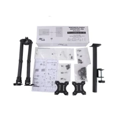 Soporte doble para monitor 14-32’’ rotación + inclinación negro