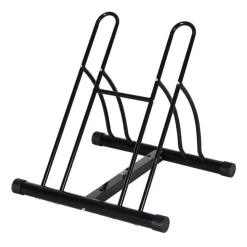 Soporte Homcom de estacionamiento para 2 bicicletas negro 57x60x54 cm
